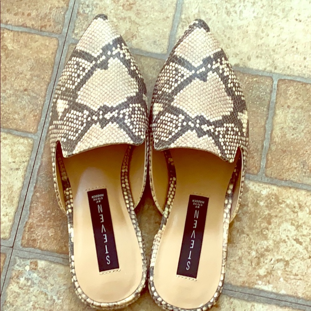 This is a pair of pointed toe shoes